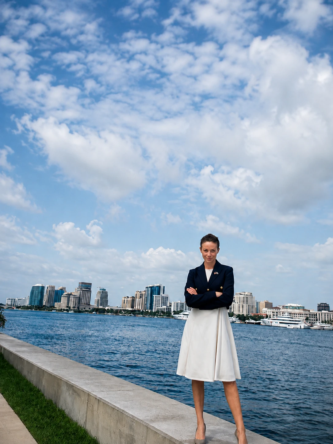 Shayna T. Sehayik by the waterfront in West Palm Beach